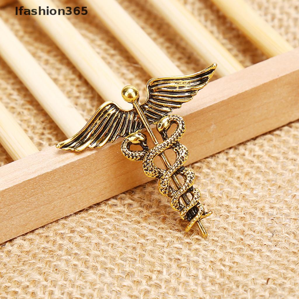 Ifashion365 Fashion Retro Angel Wings Men Badge Pin Snake Brooches Lapel Medal Decoration VN
