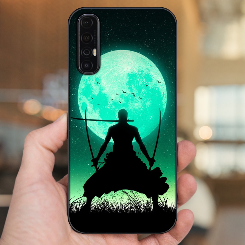Ốp lưng Oppo Reno 3 Pro viền đen in hình Zoro One Piece