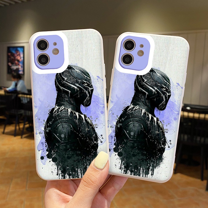 [MAVEL] Ốp lưng iphone chống sốc Black Panther ốp vuông iPhone 7 Plus  7 8 Plus Se 2020 Xs Xr Xs Max 11 12 13 Pro max