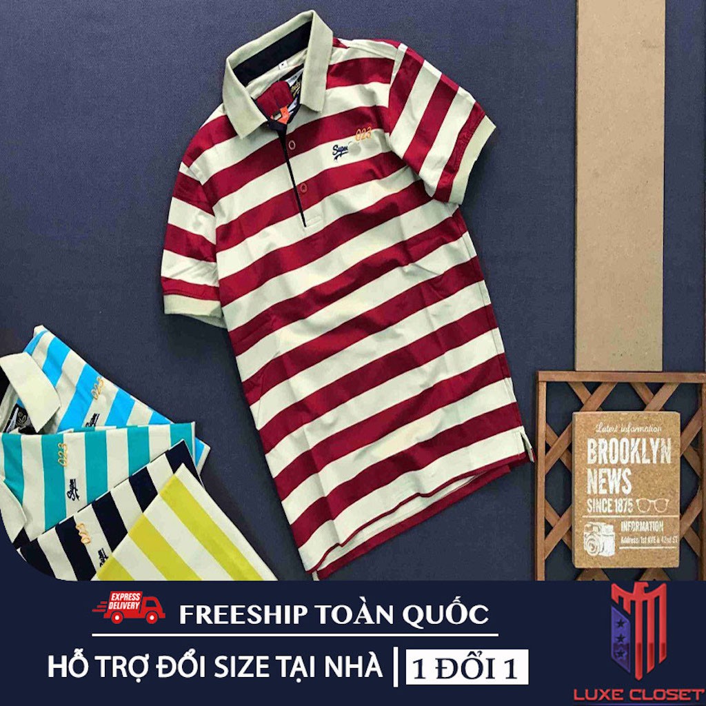 Áo thun nam có cổ phối sọc ngang cao cấp - Thời trang Havis - ASTD043 | BigBuy360 - bigbuy360.vn