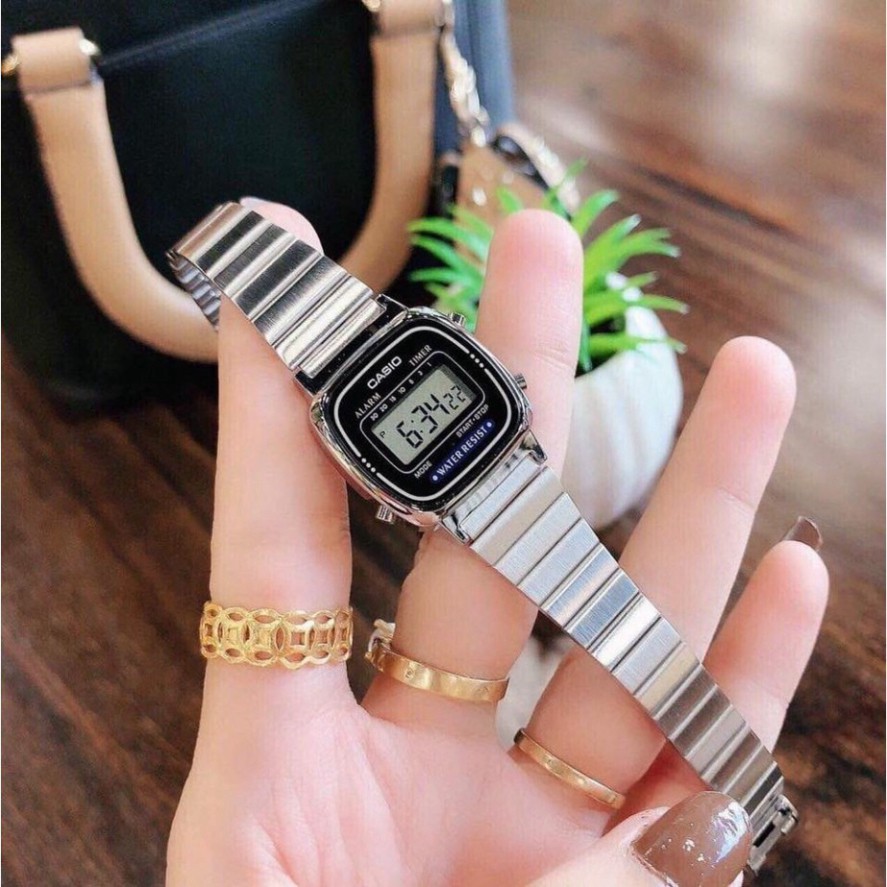 (Thẻ bảo hành 12 tháng) Đồng hồ nữ Casio LA670 bản mini đặc biệt, tặng box - Dong.ho.casio