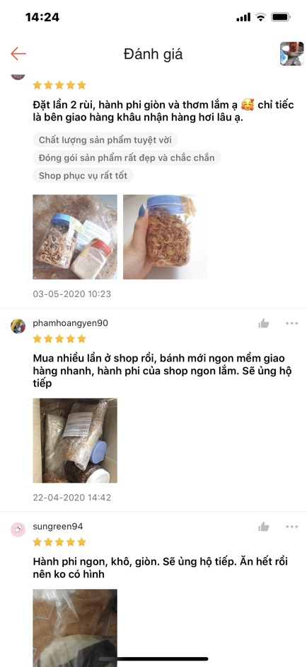 [Mã 77FMCGSALE1 giảm 10% đơn 250K] Hủ 100gr hành phi nhà làm siêu thơm ngon dùng chung bánh tráng! | BigBuy360 - bigbuy360.vn