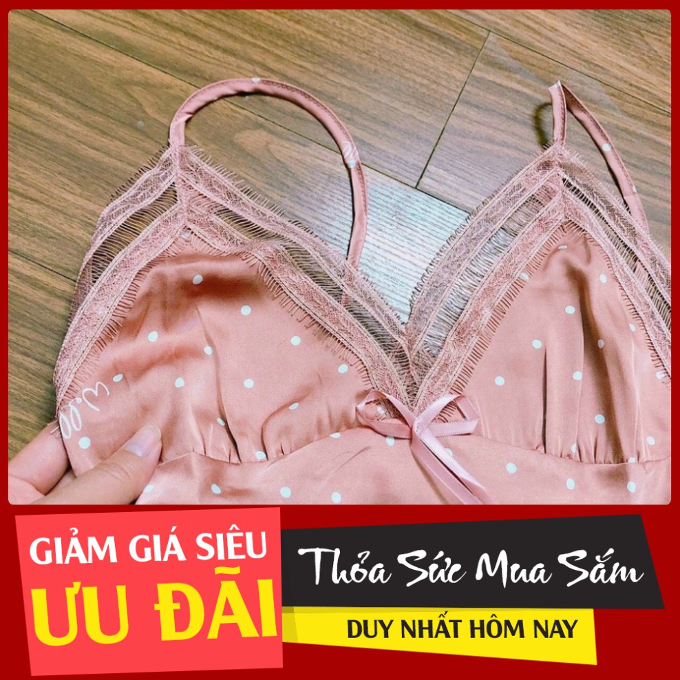 Sỉ Bộ Ngủ Lụa 2 Dây 🌸Đồ Ngủ Nữ Sexy, Gợi Cảm Cao Cấp DB16 Rẻ Nhất Thị Trường