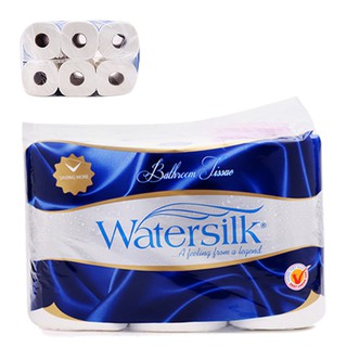 GIẤY VỆ SINH WATERSILK 12 CUỘN CÓ LÕI