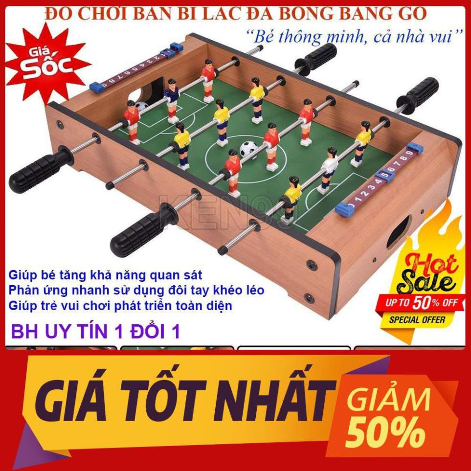 Bộ đồ chơi bàn bi lắc đá bóng bằng gỗ 4 tay cầm cho bé