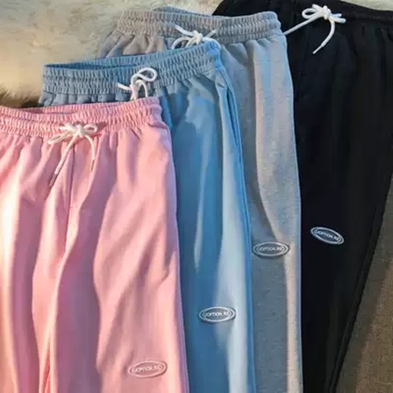 NRVP Quần Thể Thao Nữ Ống Rộng Phong Cách Đường Phố Hàn Quốc Mới