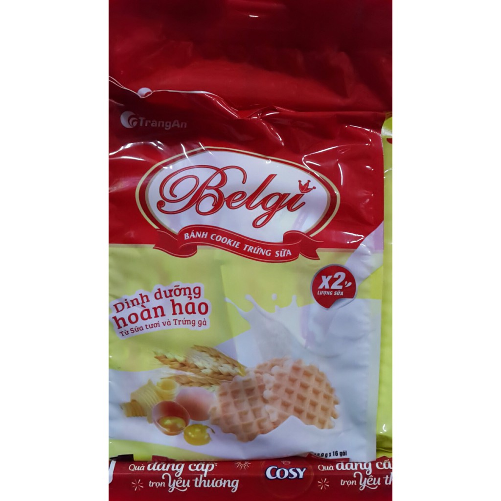 Bánh Trứng Sữa Belgi Tràng An úi 250g (18 chiếc x 13,88g/chiếc)