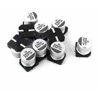 SET 5 CON Tụ nhôm 220uf25v chân dán SMD Capacitor