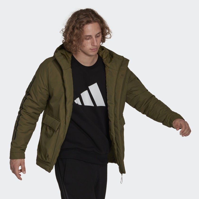 Áo Khoác Adidas UTILITAS 3-STRIPES HOODED JACKET + GT1688+Hàng Chính Hãng cho Nam