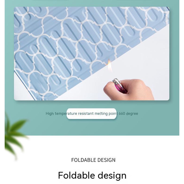 Tấm Lá Nhôm Chịu Nhiệt Cao Chống Dầu Mỡ Chống Văng Có Thể Gấp Gọn Dễ Dàng Cho Nhà Bếp