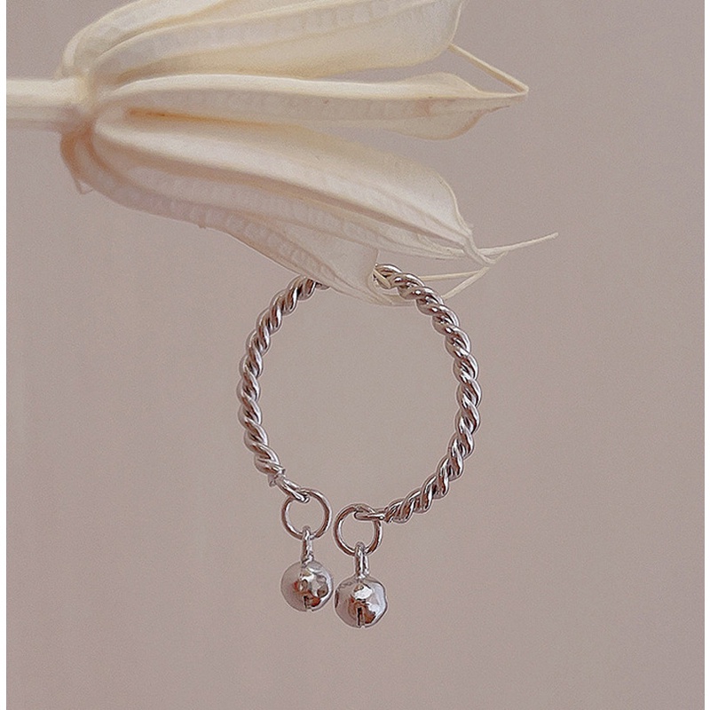 Nhẫn Bạc Hình Chuông Có Thể Điều Chỉnh Kích Thước Thời Trang Cho Nữ