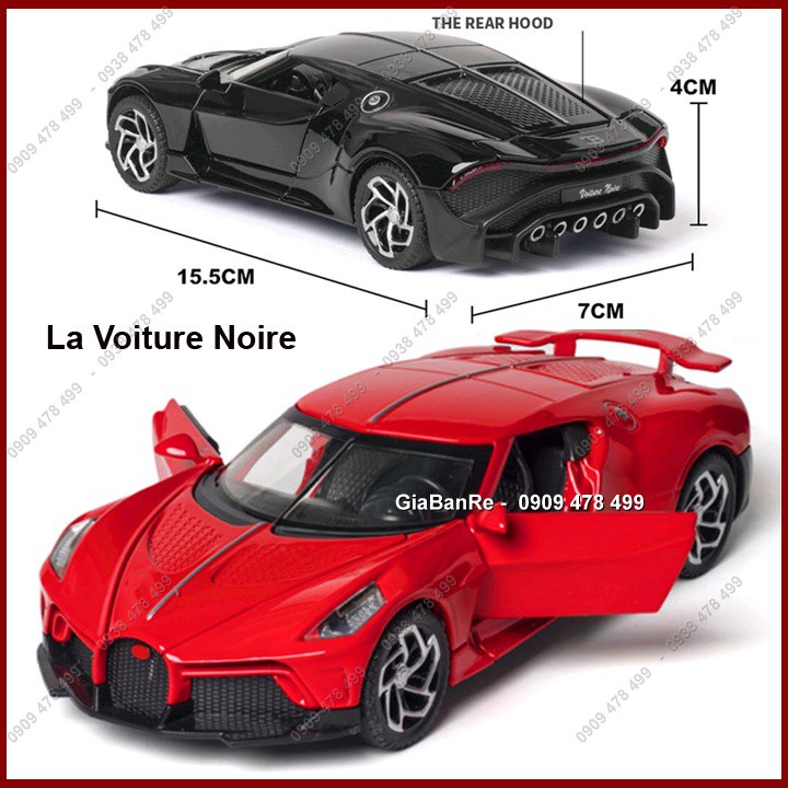 XE MÔ HÌNH KIM LOẠI BUGATTI LA VOITURE NOIRE TỈ LỆ 1:32 - 9649.1