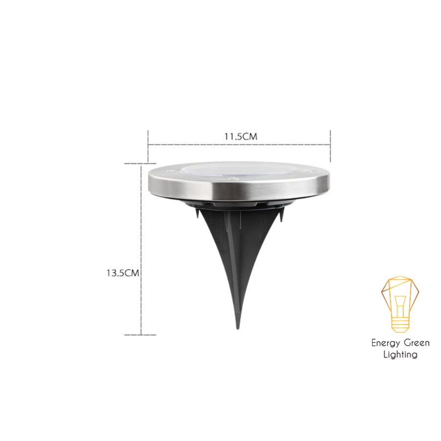 Đèn LED Cắm Cỏ Sân Vườn Tròn EnergyGreenLighting MT-9814 - 8 LED - 20LED Sử Dụng Năng Lượng Mặt Trời - Chống Nước IP65