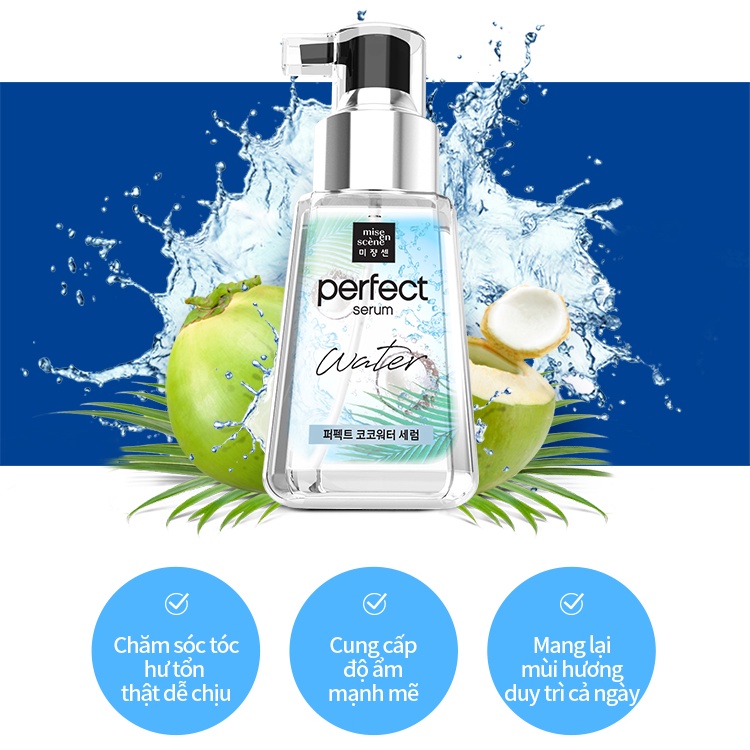 Dầu Dưỡng Tóc cấp ẩm Mise En Scene Perfect Serum Coco water