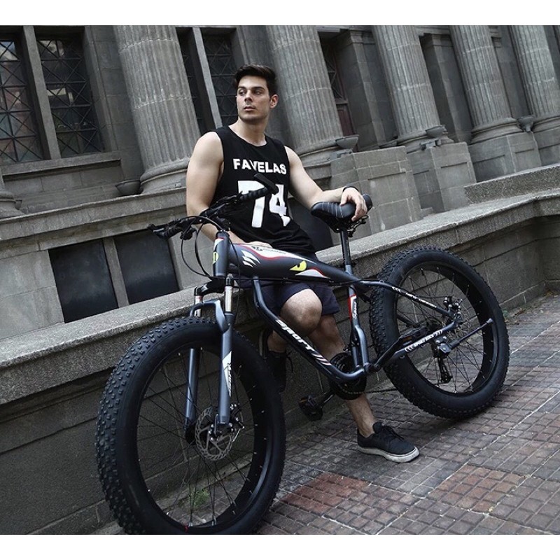 XE ĐẠP BÁNH BÉO KHUNG NHÔM 26INCH*4CM