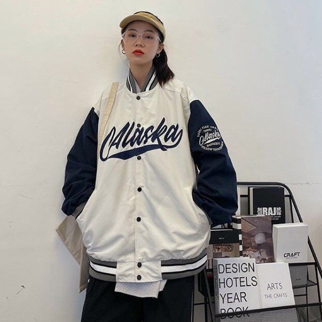 Áo Bomber phối tay, áo khoác dù 2 lớpFROM TO, UNISEX nam nữ