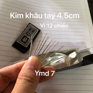 Kim khâu tay + thêu ruy băng + len + sợi to + xâu chỉ