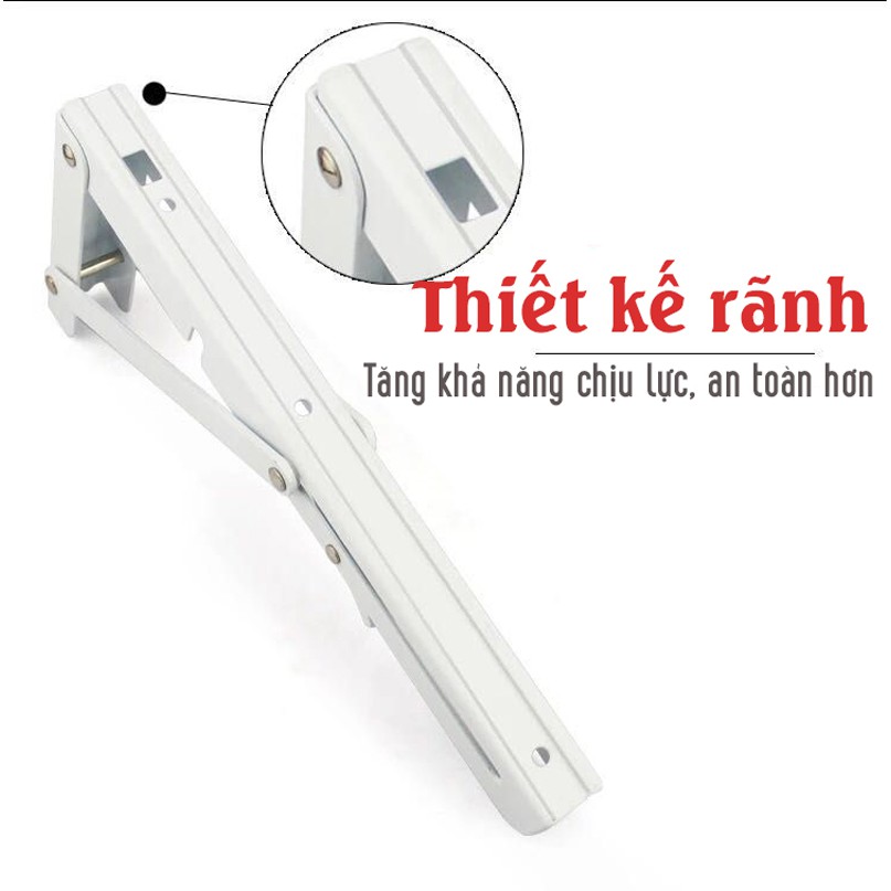 Bộ giá đỡ Ke bàn gấp treo tường thông minh thép không gỉ,size 25cm và 35 cm ke tuong