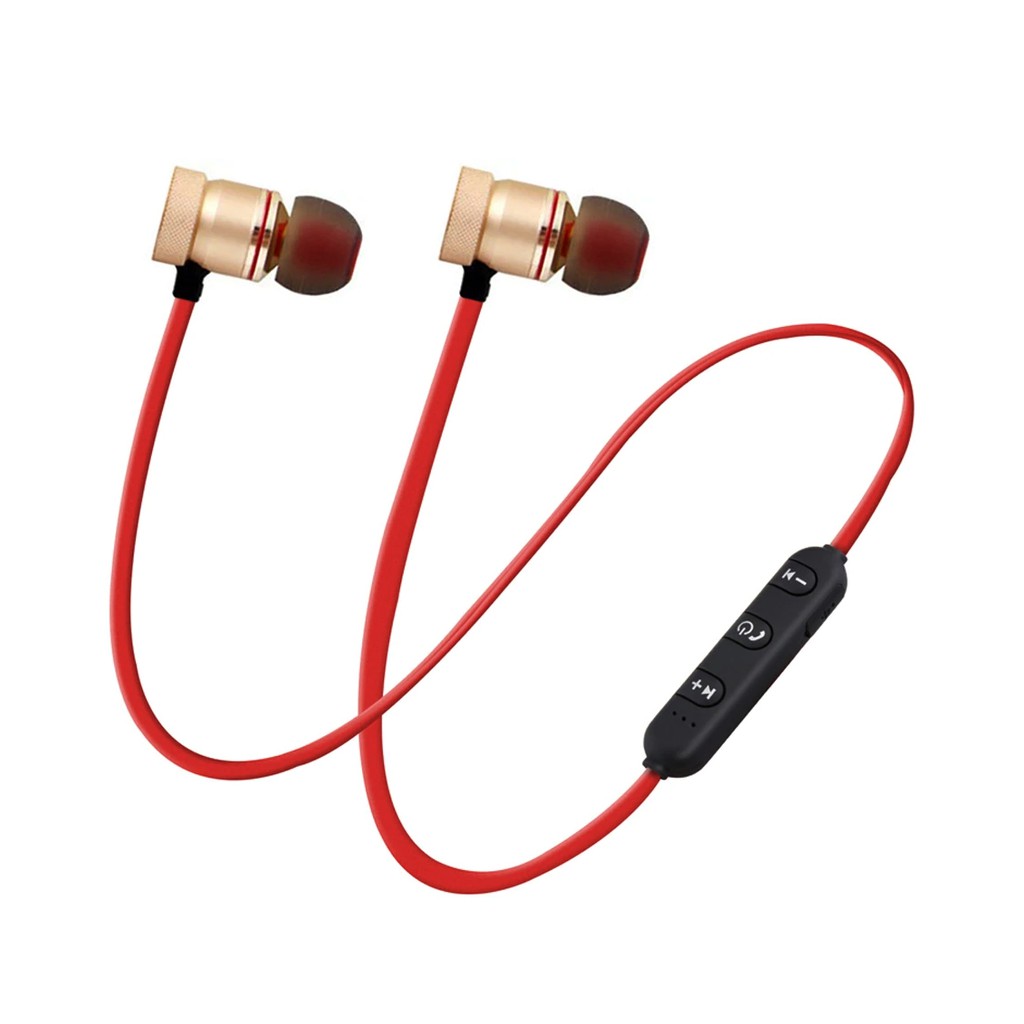 Tai nghe Thể Thao Bluetooth - Sports Sound Stereo (kèm dây sạc) màu vàng phối đỏ