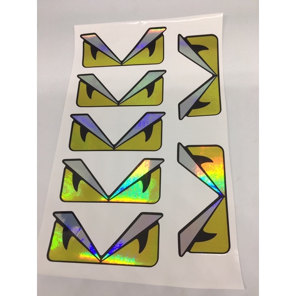 Tem hình dán mắt CROM 7màu đẹp chống phai màu