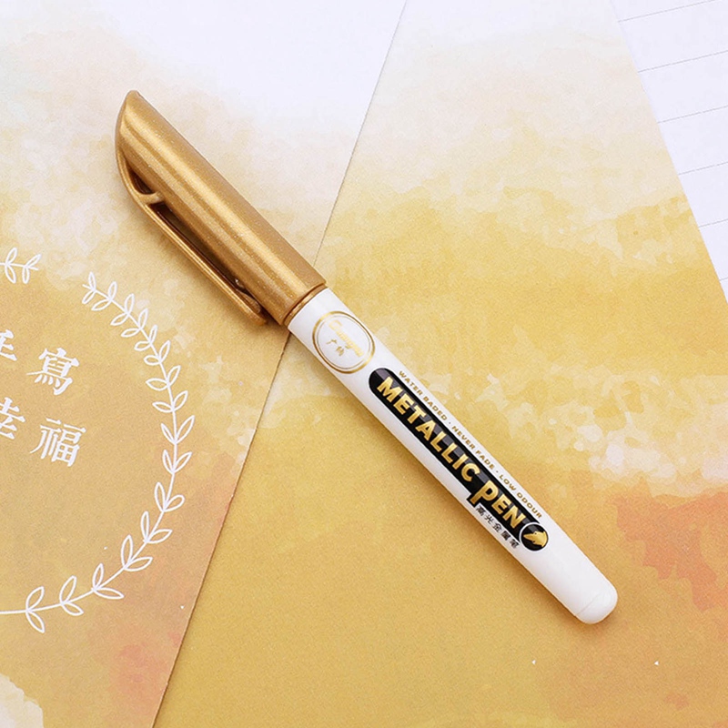 Tmdbyx Bút Đánh Dấu Ánh Kim Loại Màu Bạc Vàng Đồng Cho Giấy/ Thủy Tinh/ Vải/ CD/ Lốp Xe/ Đồ Thủ Công Tự Làm