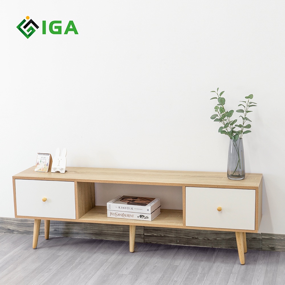 Kệ tivi, tủ để sàn kết hợp 2 ngăn kéo thông minh tiện lợi. GP155