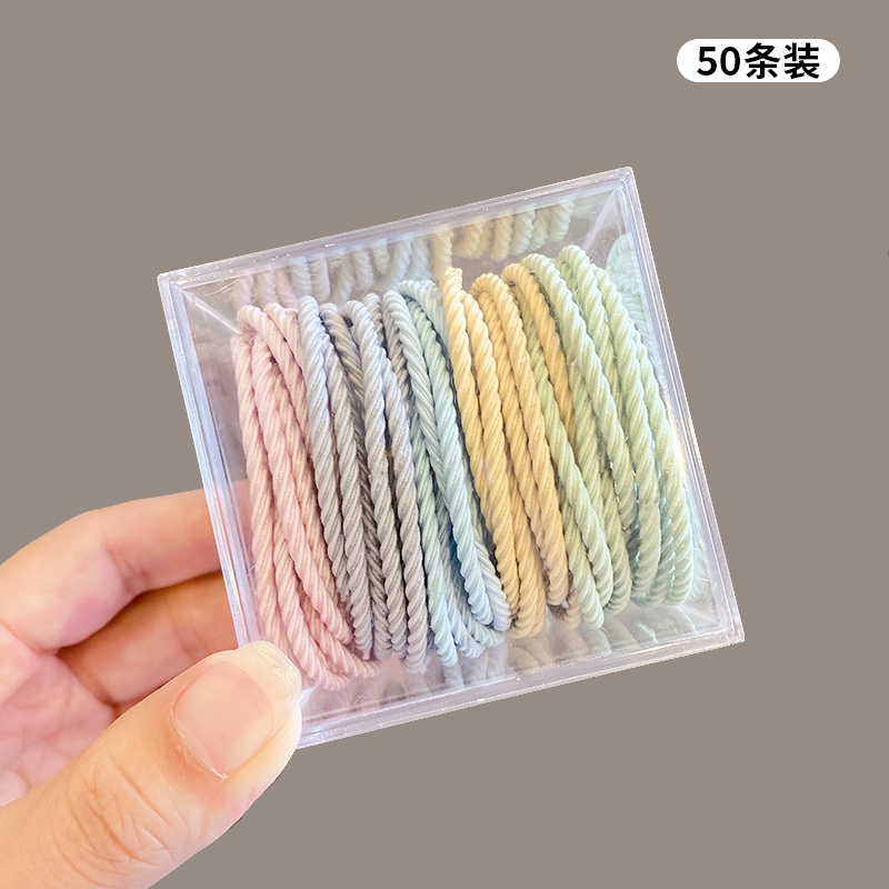 Set 20/50 Dây Buộc Tóc Cao Su Co Giãn Phong Cách Hàn Quốc Mới 2022 Dành Cho Nữ