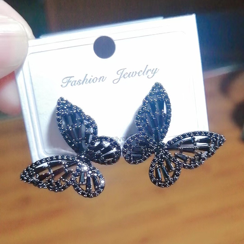 Bông Tai Hình Bướm Đính Đá zircon Thời Trang 2022 Cho Nữ