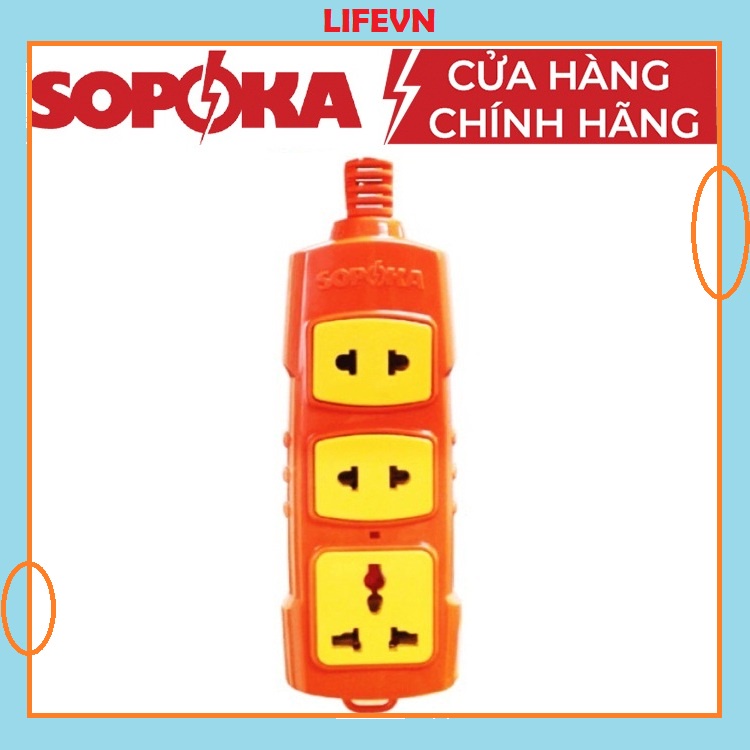 Ổ Cắm Điện Lõi Sứ Chống Cháy SOPOKA 6000W Ổ Điện Siêu Chịu Tải(KHÔNG KÈM DÂY) | SOPOKA