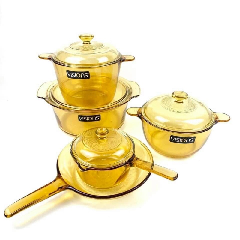 Bộ 5 Nồi Chảo Thủy Tinh Pháp Visions VS-339