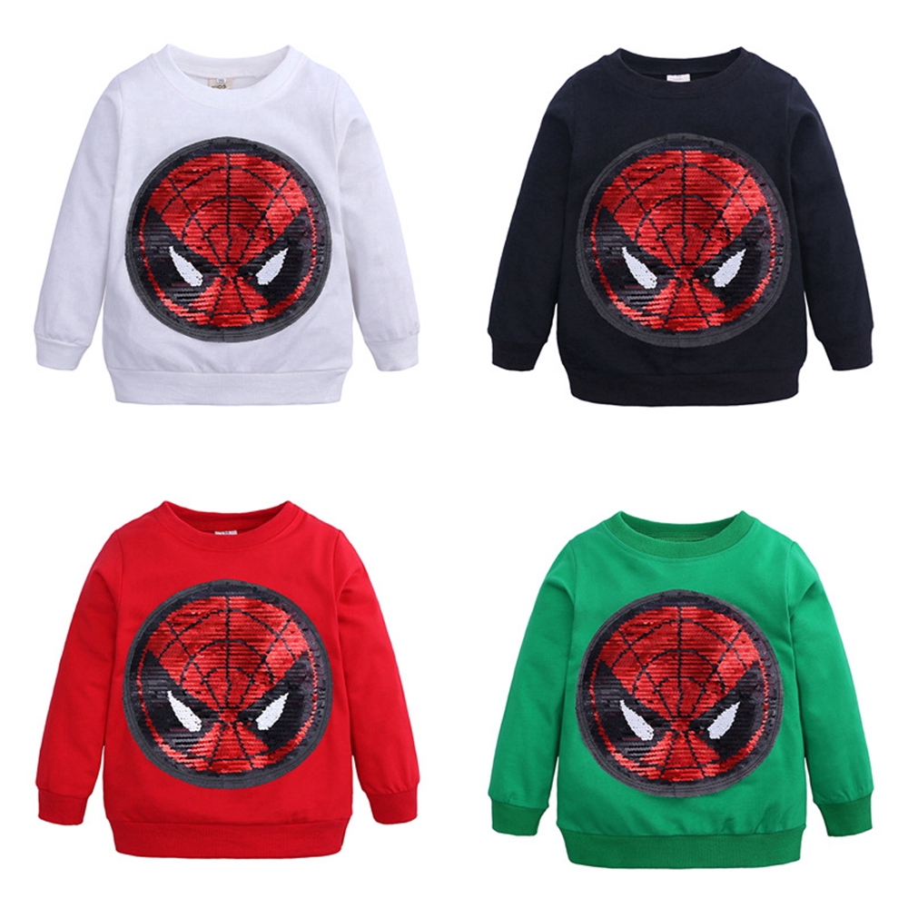 Áo Khoác Hoodie In Hình Spiderman / Captain America Cho Bé Trai 1-8 Tuổi