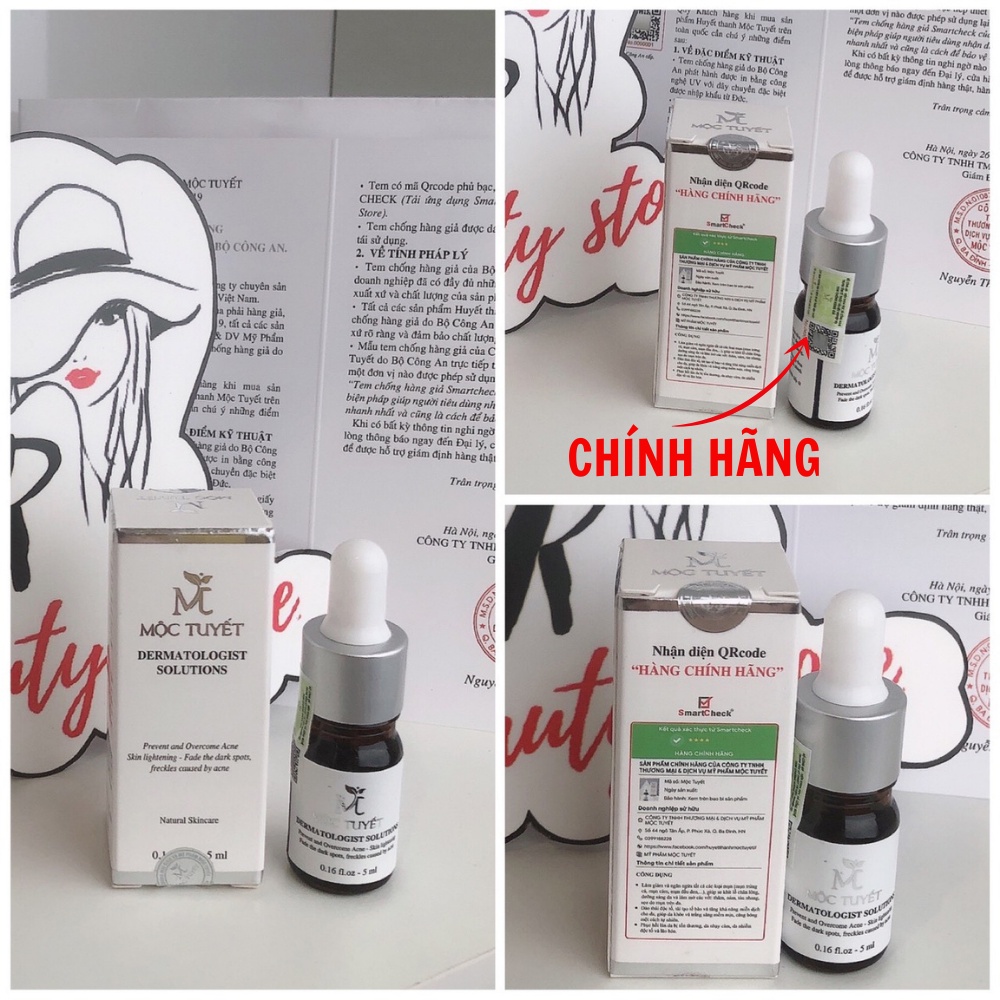 Serum mộc tuyết huyết thanh giảm mụn, dưỡng da trắng sáng mờ thâm