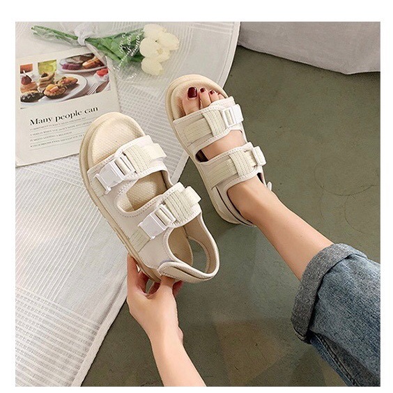 Dép sandal đế bằng phong cách thời trang Hàn Quốc cho nữ hot 2021ORD HÀNG CÓ SẴN