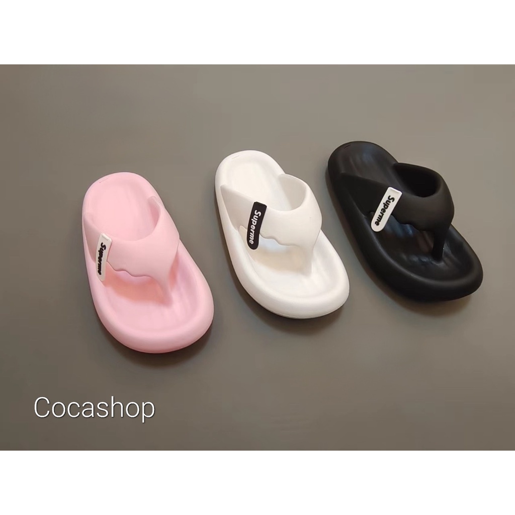 Dép kẹp cao su dạng bánh mì siêu nhẹ hot trend 2022 cho nữ tặng kèm hình gắn quai siêu đẹp