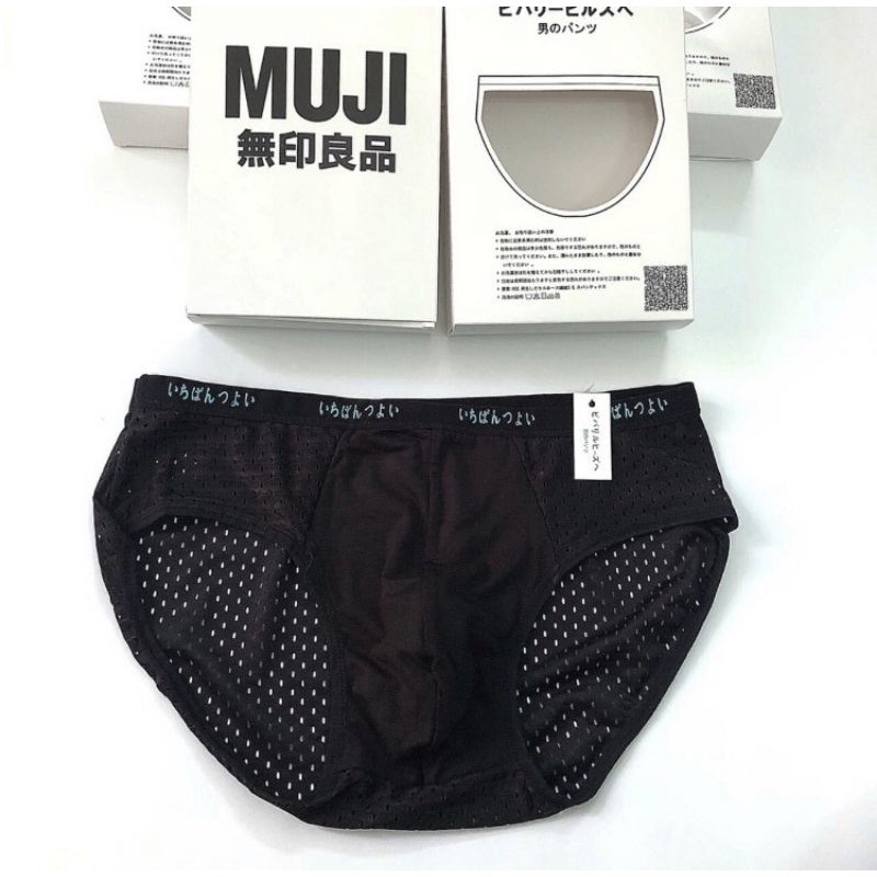 Quần lót nam tam giác Muji nhật lưới thông hơi thoáng khí kháng khuẩn (kho chuyên sỉ)