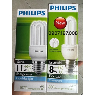 Bóng đèn compact 2u 8w- 3u philips genie 11w
