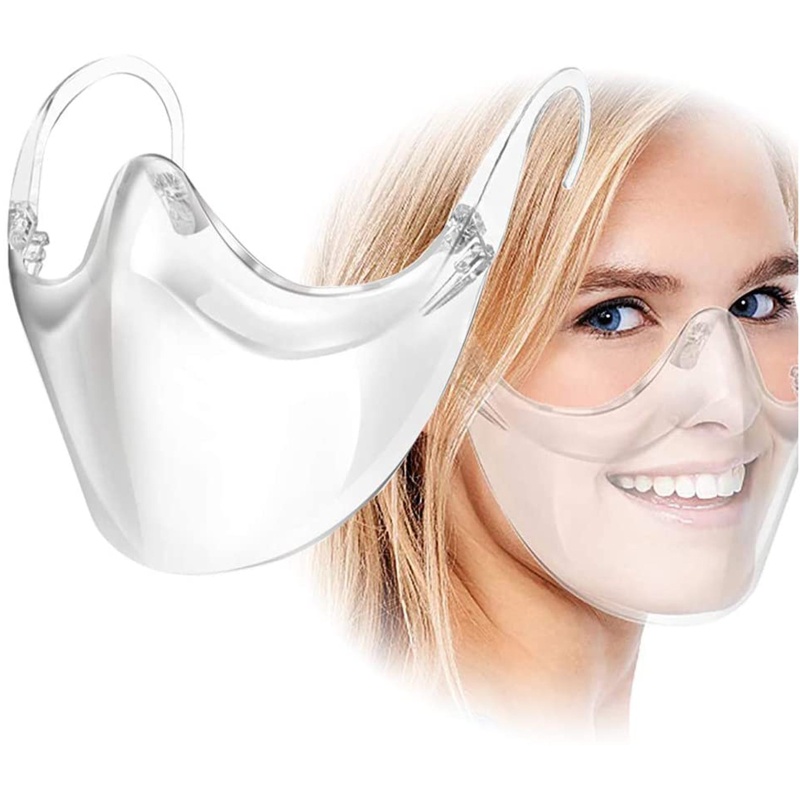 Khẩu Trang Che Mặt Bằng Nhựa Trong Suốt Siêu Bền Thoáng Khí Có Thể Tái Sử Dụng