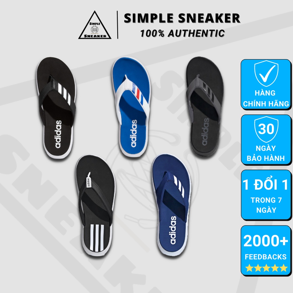 Dép Adidas Xỏ Ngón Chính Hãng 💙SIMPLE SNEAKER💙 Dép Kẹp Adidas Auth - Adidas Comfort Flip Flops Core Black EG2069