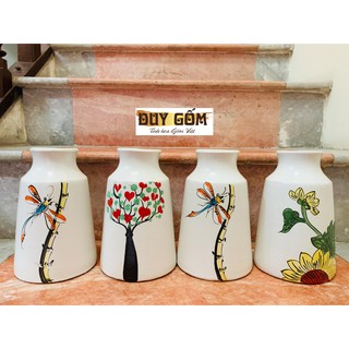 Bình hoa thắt miệng - Gốm sứ Bát Tràng