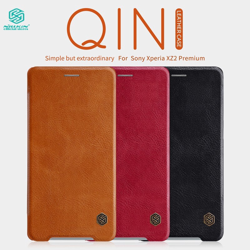 Bao da điện thoại NILLKIN Qin Series bằng PU nắp lật cho Sony XZ2 Premium