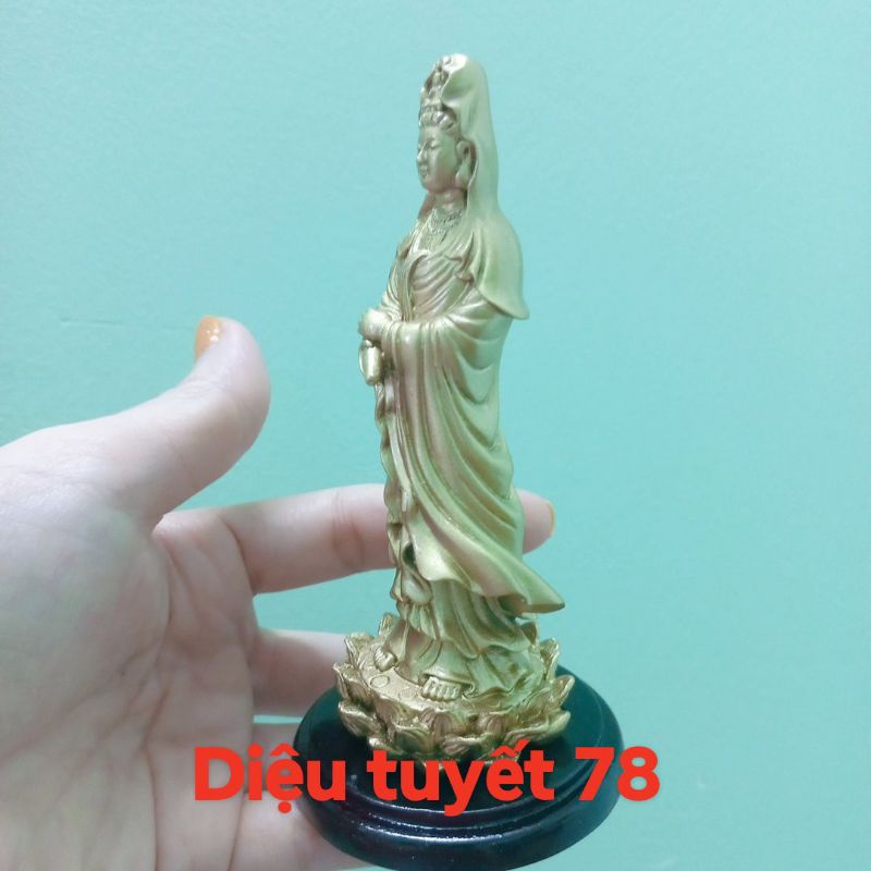 Tượng Phật Bà Quan Âm đứng ( cao 13 cm)