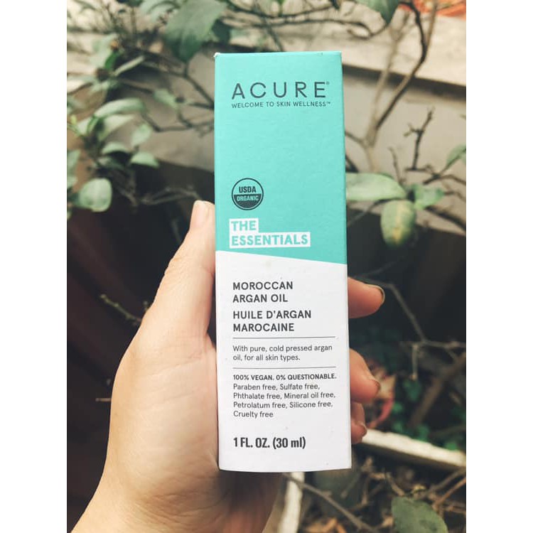 TINH CHẤT DƯỠNG DA ARGAN HỮU CƠ ACURE MOROCCAN ARGAN OIL 30ML CHÍNH HÃNG - 5955