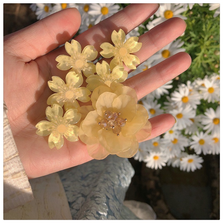 Kẹp Tóc Hình Bông Hoa Anh Đào Phong Cách Hàn Quốc Dễ Thương Cho Nữ