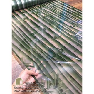 Giấy dán kính cây trúc màu xanh, khổ 90cm có sẵn keo