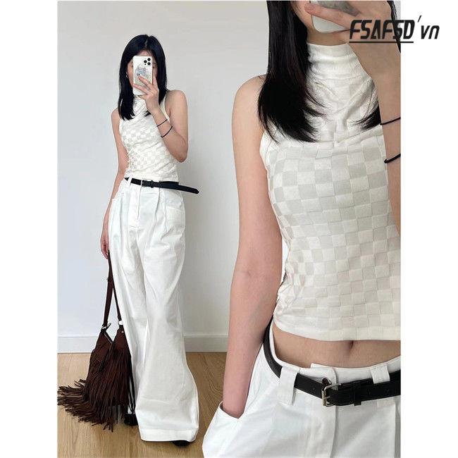 Áo Sát Nách Cổ Cao Mặc Bên Trong Thời Trang Mùa Hè Cho Nữ