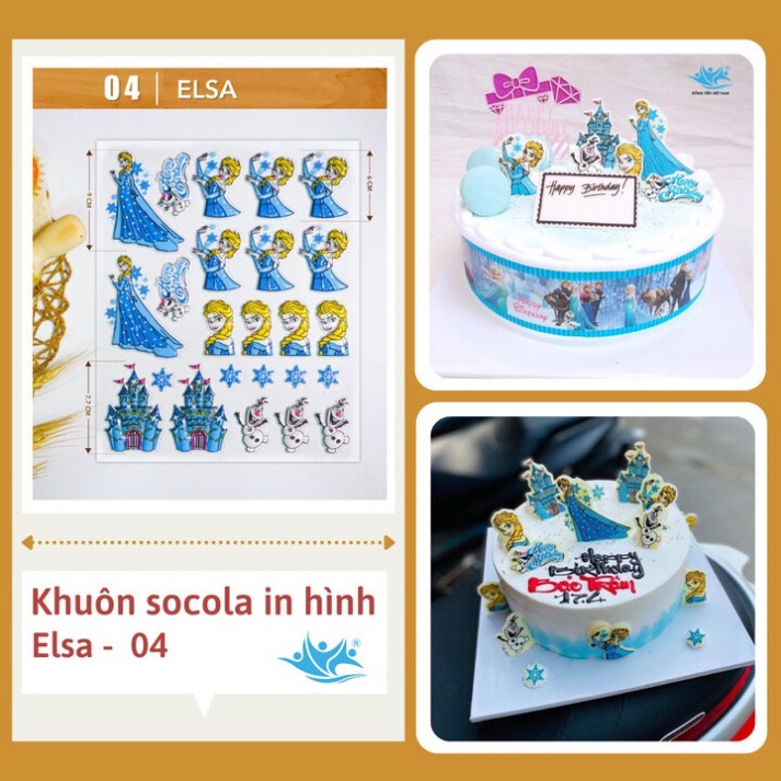 phụ kiện làm bánh  [FREESHIP❤️] 10 tấm khuôn socola in hình bánh siêu đẹp