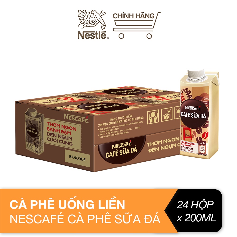 (1 THÙNG 24 HỘP) NESCAFE SỮA ĐÁ DẠNG NƯỚC PHA SẴN 200ML