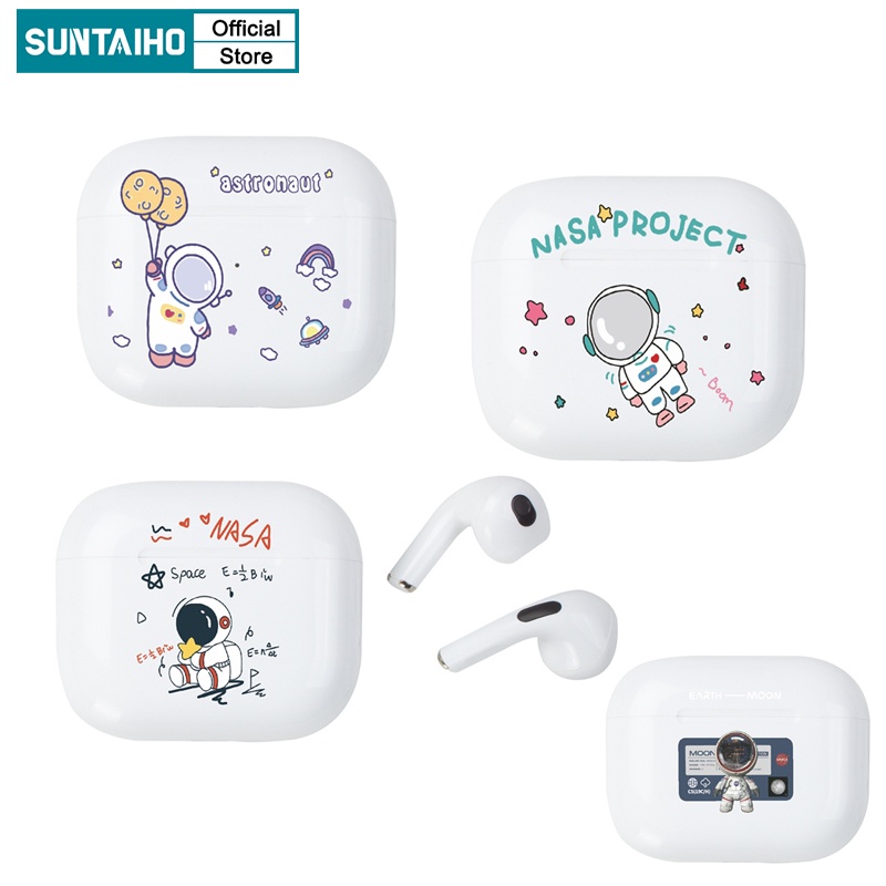 OPPO Tai Nghe ko dây Bluetooth Hình Phi Hành Gia TWS Cho IP6S Pro 4 5.1 Và Phụ Kiện