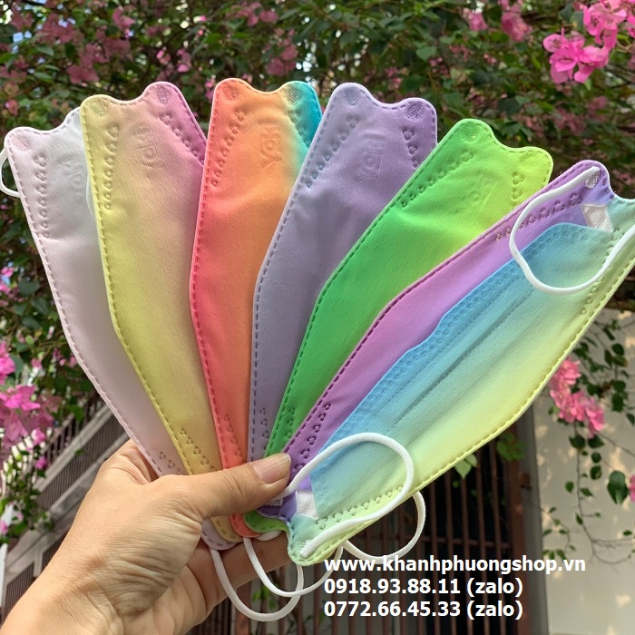 khẩu trang KF94 màu loang - khẩu trang kf94 màu loang