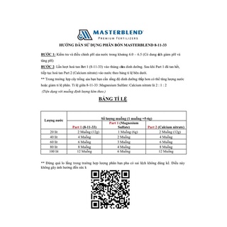 Phân bón dâu Masterblend 8-11-35 (1.25kg)